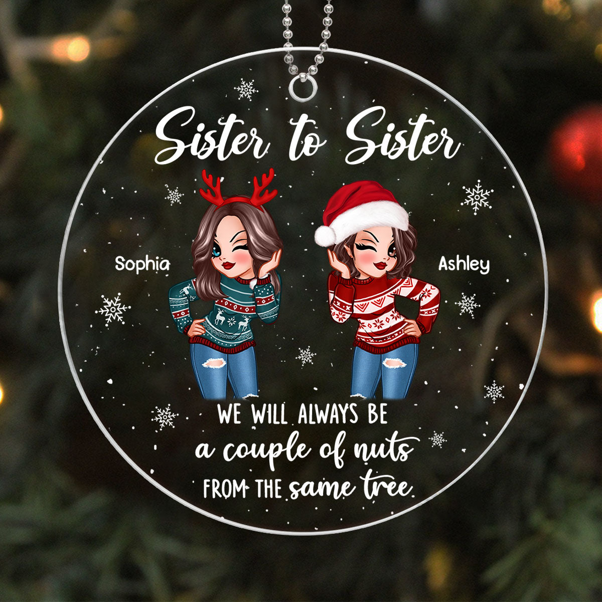 Couple Of Nuts Sisters Best Friend Gift Personalized Acrylic Ornament