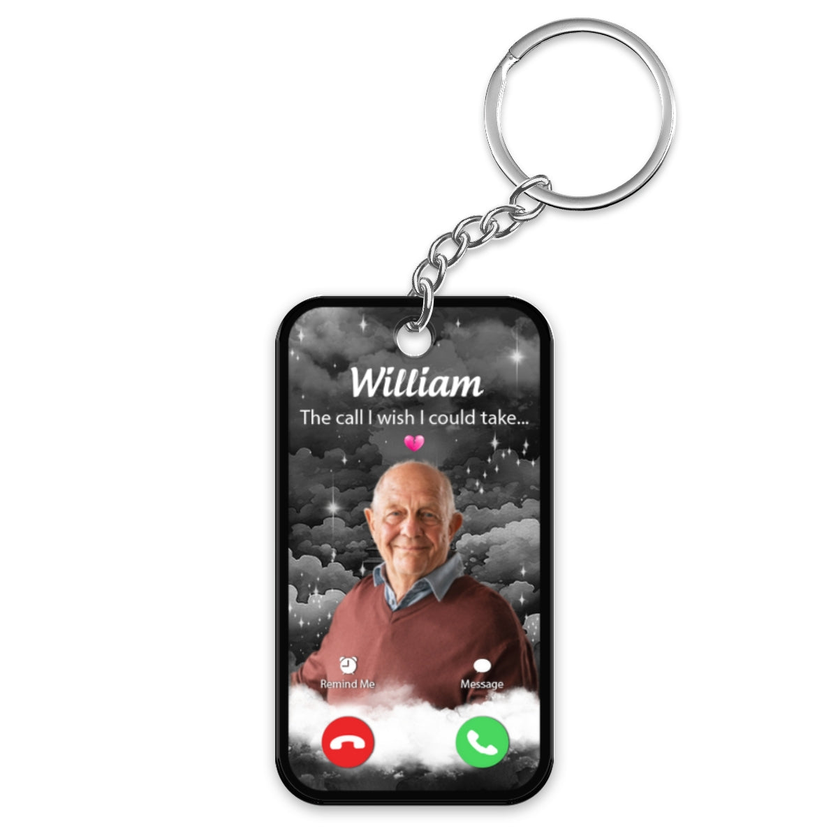 The Call I Wish I Could Take Memorial Sympathy Gift Remembrance Keepsake Photo Inserted Personalized Acrylic Keychain