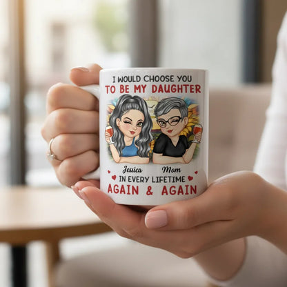 Custom Mug - Personalized Birthday Gifts For Mom, Daughter - A Daughter Love Lasts Forever