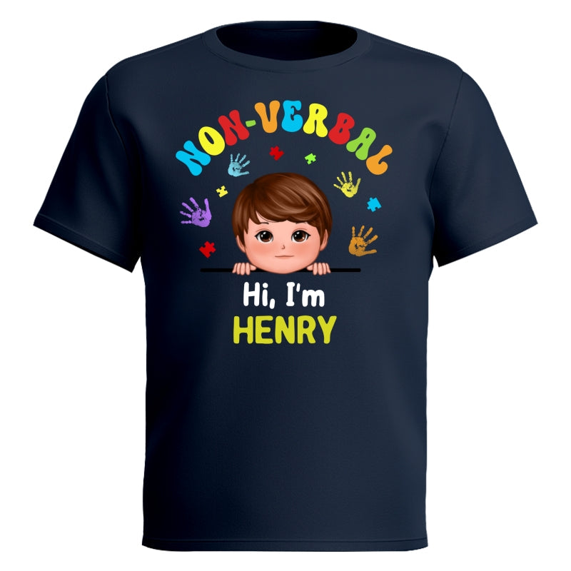 Non Verbal Hello Autism Awareness Personalized Shirt