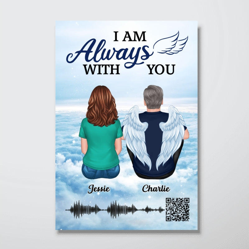 Always With You Sky Cloud Voicemail Voice Message QR Code Personalized Vertical Poster