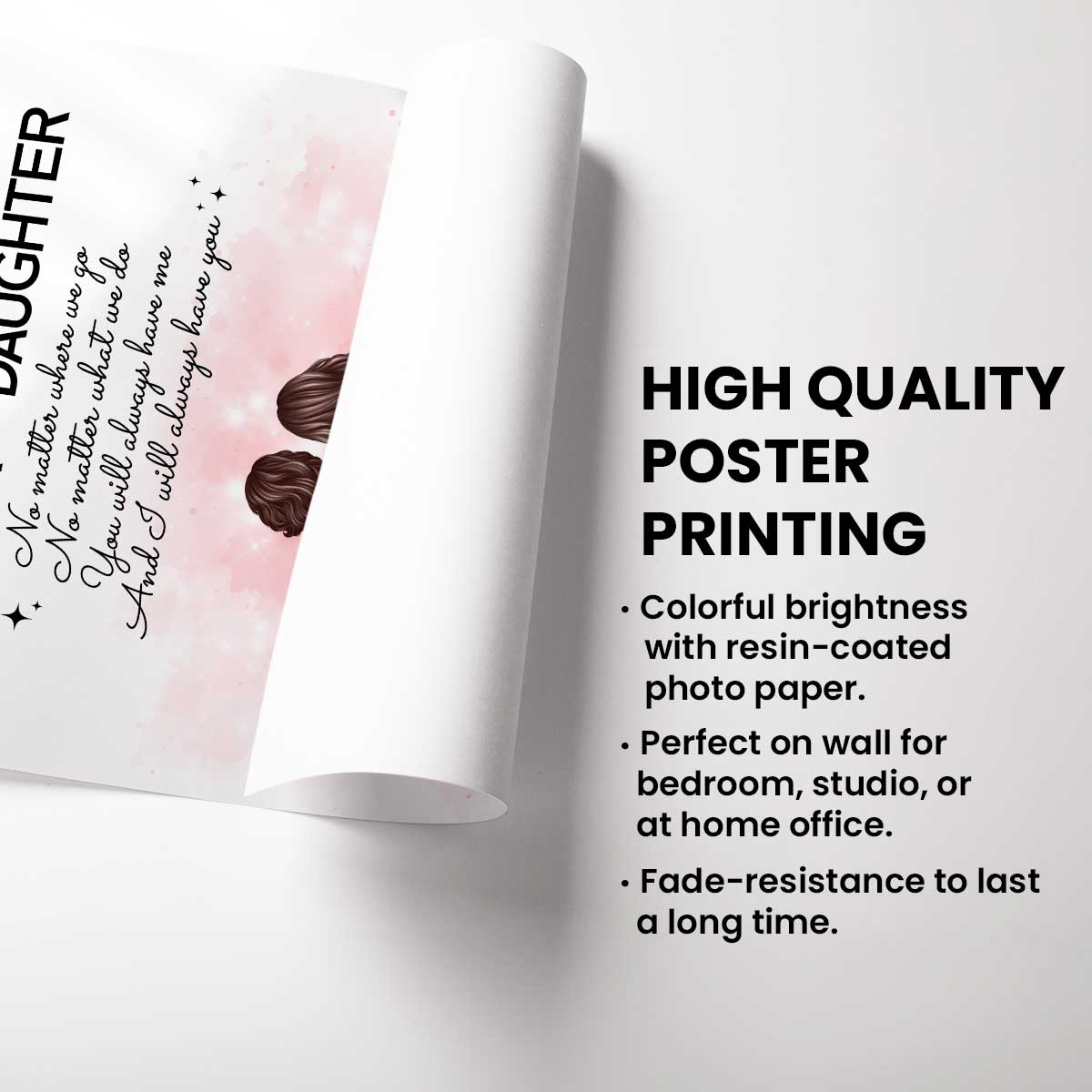 Mother Daughter No Matter Where We Go Mother's Day Gift Personalized Poster