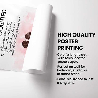 Mother Daughter No Matter Where We Go Mother's Day Gift Personalized Poster