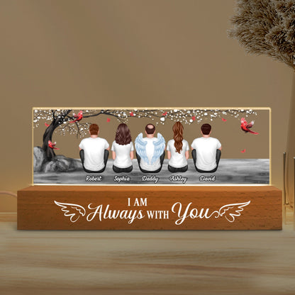 Always With You Blossom Tree Personalized Acrylic Block Plaque LED Night Light, Memorial Remembrance Sympathy Gift