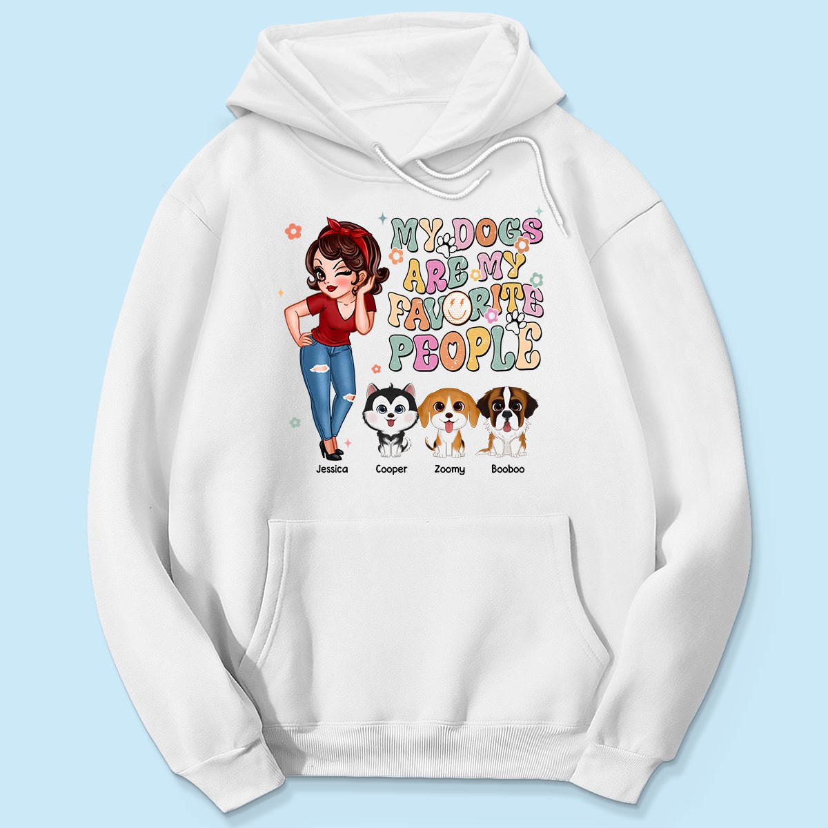 Dogs Are My Favorite People Vintage Style Personalized Shirt