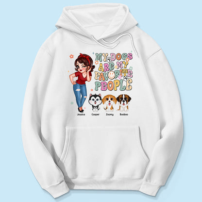 Dogs Are My Favorite People Vintage Style Personalized Shirt