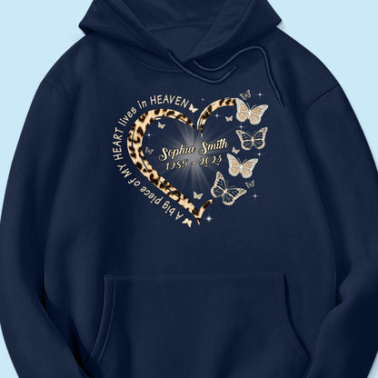 Leopard Big Piece Of My Heart Lives In Heaven Personalized Shirt