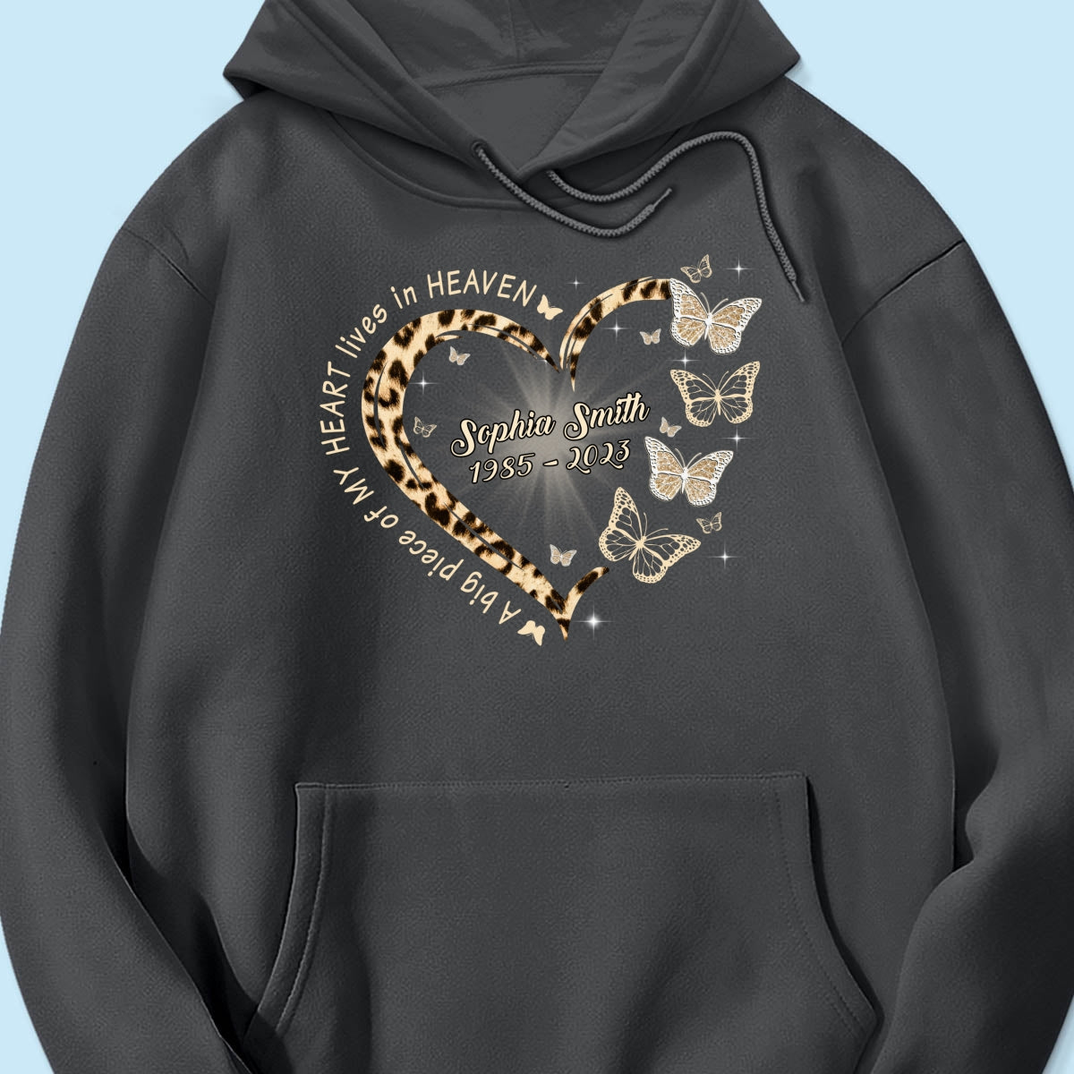Leopard Big Piece Of My Heart Lives In Heaven Personalized Shirt