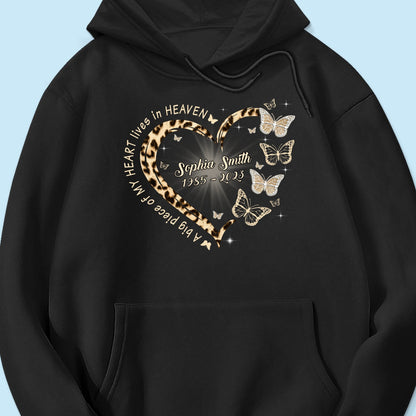 Leopard Big Piece Of My Heart Lives In Heaven Personalized Shirt
