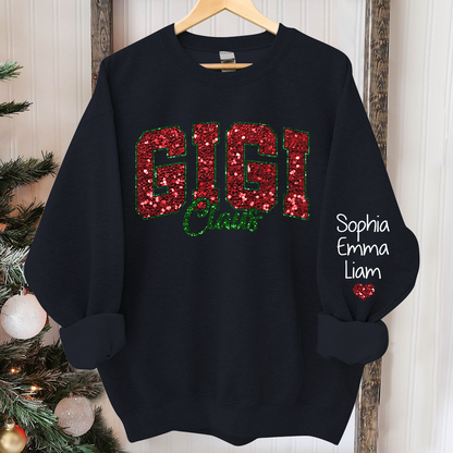 Custom Gigi Claus Christmas And Kids Sweatshirt