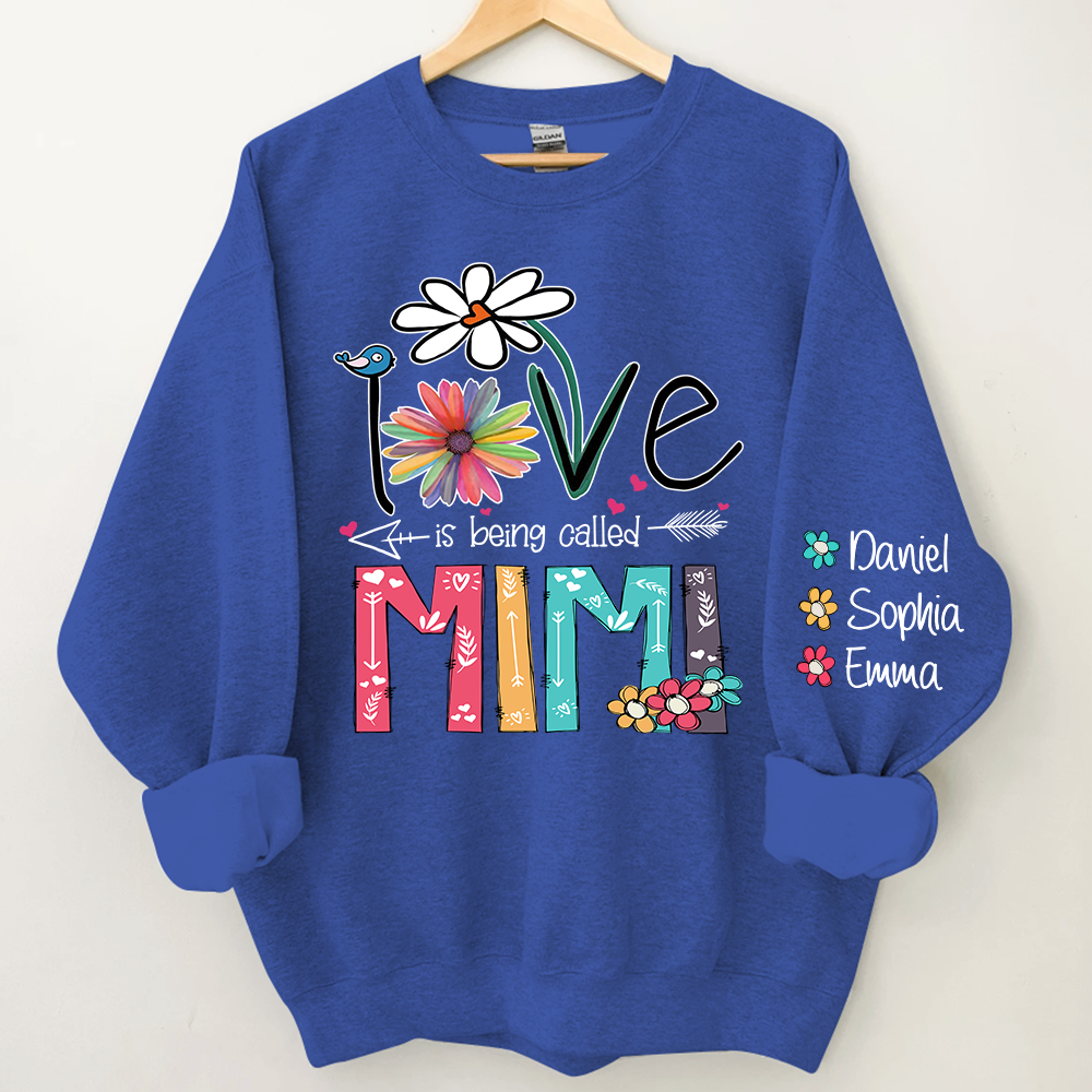 Personalized Mimi Sweatshirt, Love Is Being Called Mimi And Kids, Grandma Gift TH Sweatshirt