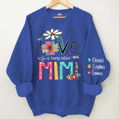 Personalized Mimi Sweatshirt, Love Is Being Called Mimi And Kids, Grandma Gift TH Sweatshirt