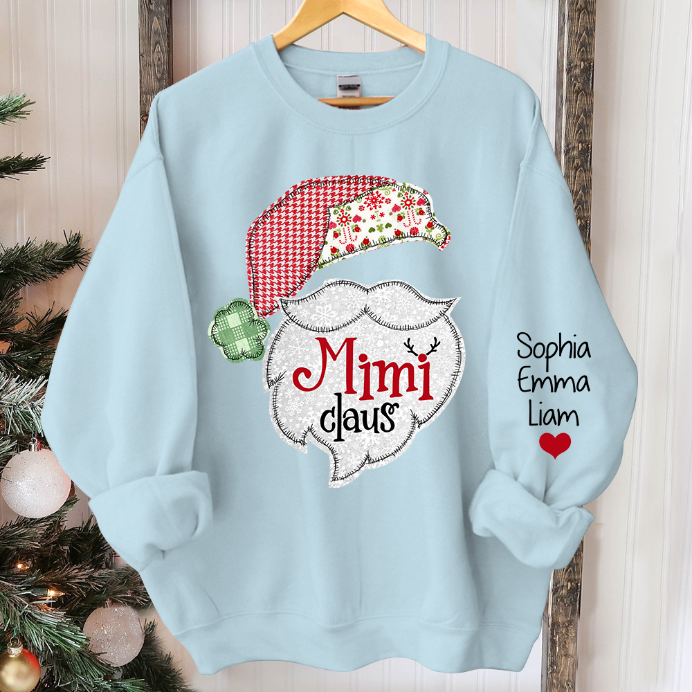 Custom Mimi Claus Christmas With Grandkids Sweatshirt