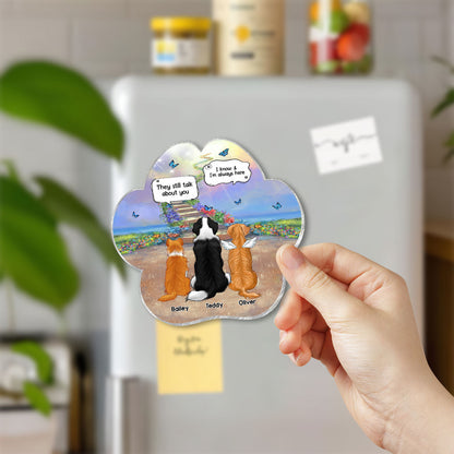 Pet Memorial I Miss You Back View Personalized Acrylic Fridge Magnet, Memorial Gift, Remembrance Gift For Dog Lover