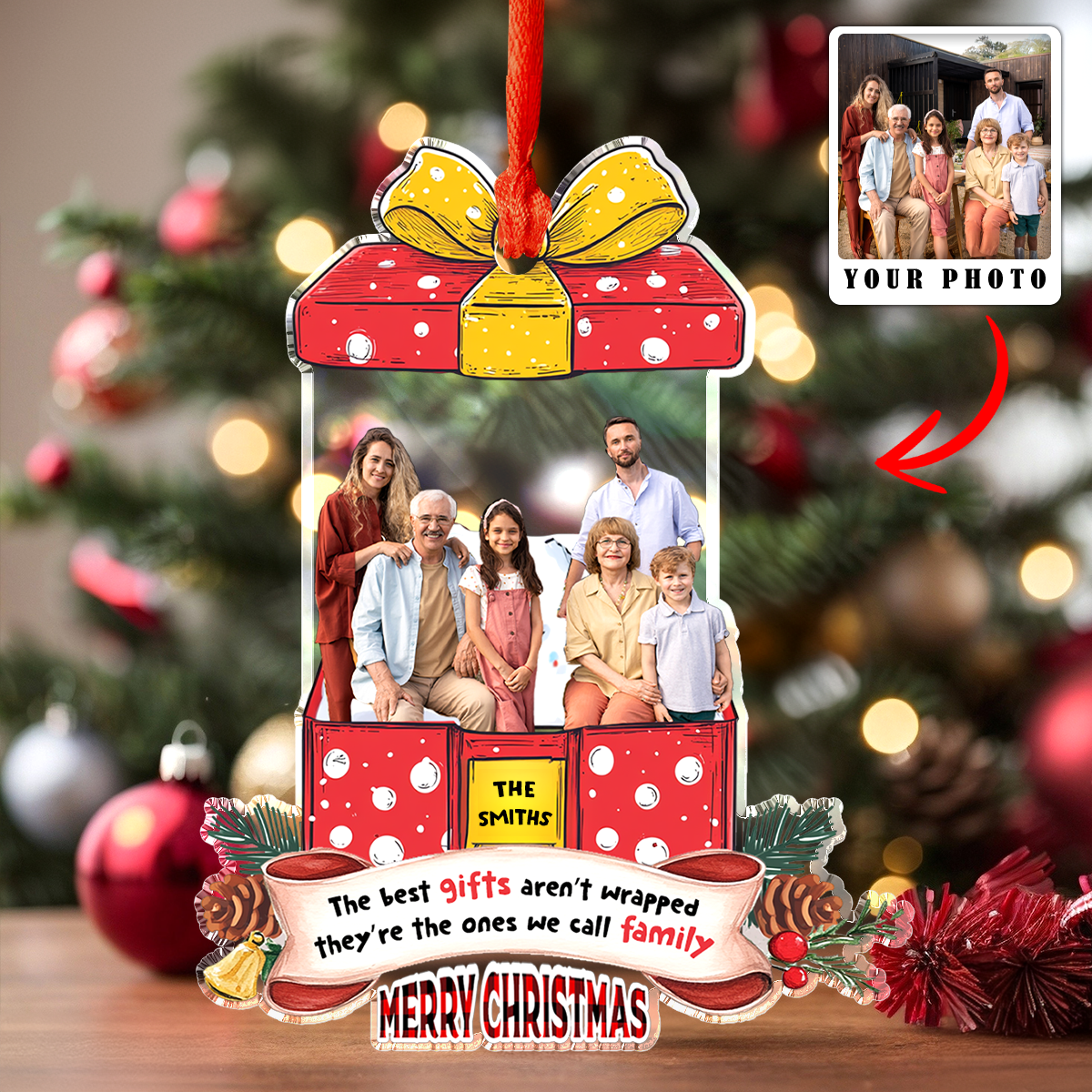 Shineful Personalized Decoration Ornament Upload Photo Family Is The True Gift