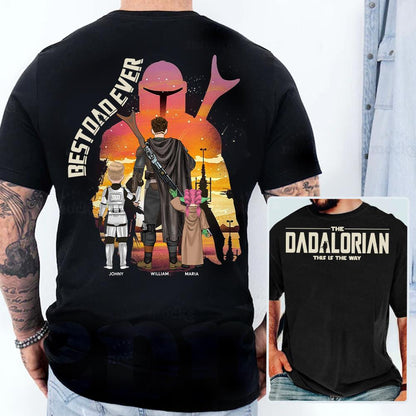 Best Dad Ever - The Dadalorian Personalized Shirt Gift For Dad - Custom Father's Day Gift Ver2