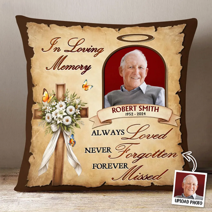 Personalized Remembrance Gift In Loving Memory Of Loved One Pillow