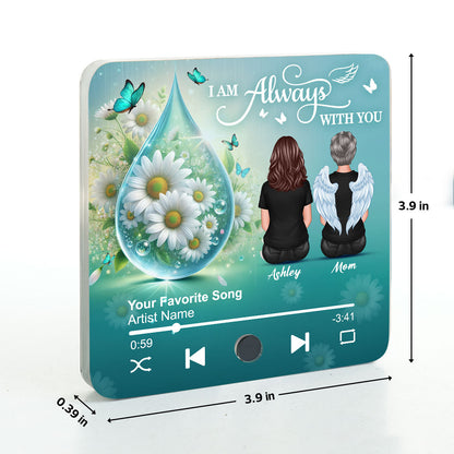 Realistic Teardop Family Members Memorial Personalized Music Fridge Magnet, Sympathy Gift