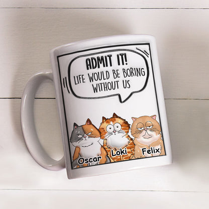 Admit It Cat - Personalized Custom 3D Inflated Effect Mug