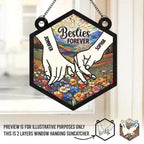 A Best Friend Is A Second Self - Bestie Personalized Window Hanging Suncatcher - Gift For Best Friends, BFF, Sisters Hanging Suncatcher Ornament The Next Custom Gift