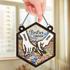 A Best Friend Is A Second Self - Bestie Personalized Window Hanging Suncatcher - Gift For Best Friends, BFF, Sisters Hanging Suncatcher Ornament The Next Custom Gift