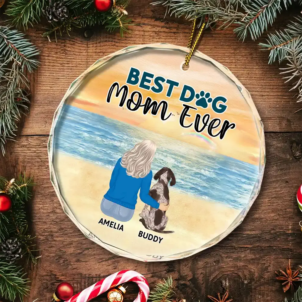 A Bond That Can't Be Broken Dog Christmas - Personalized Circle Acrylic Ornament ornament The Next Custom Gift