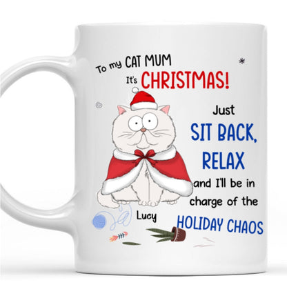 Let Cats Be In Charge Of The Chaos - Personalized Custom Coffee Mug