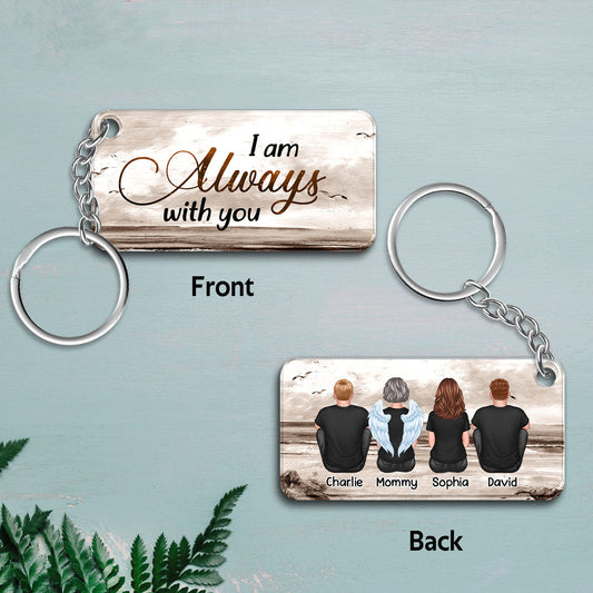 Always With You Sky Family Members, Memorial Personalized Acrylic Keychain, Sympathy Gift