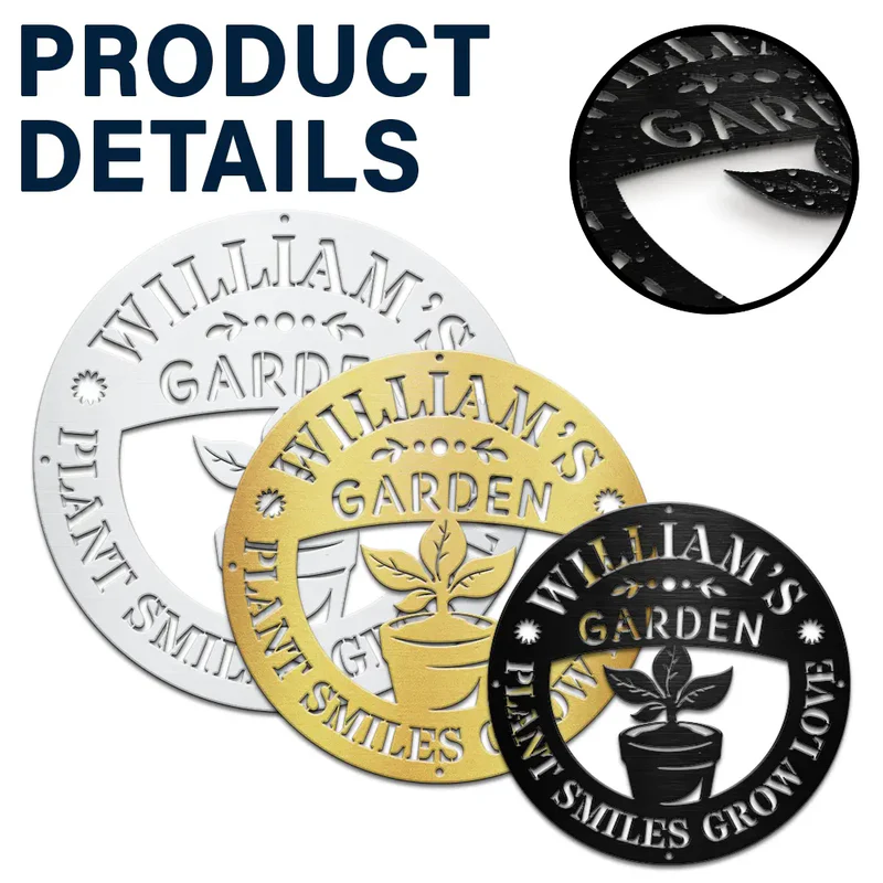 Fresh Produce Garden - Personalized Cutout Metal Sign