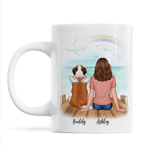 World Best Dog Mom Dog Dad Back View Personalized Mug
