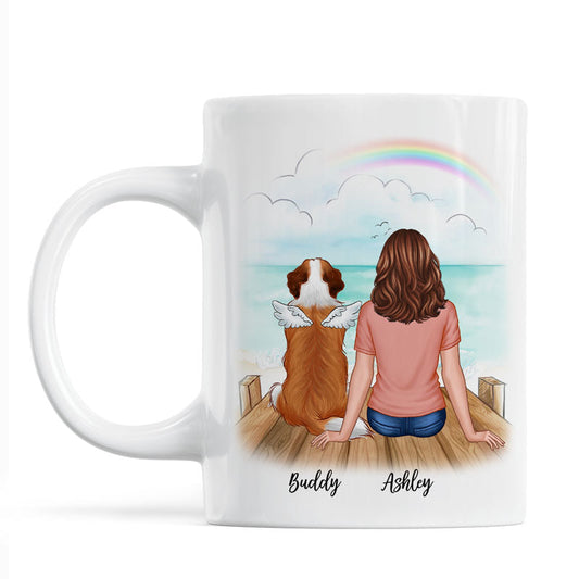 World Best Dog Mom Dog Dad Back View Personalized Mug