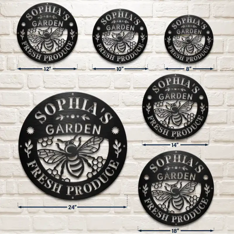 Fresh Produce Garden - Personalized Cutout Metal Sign