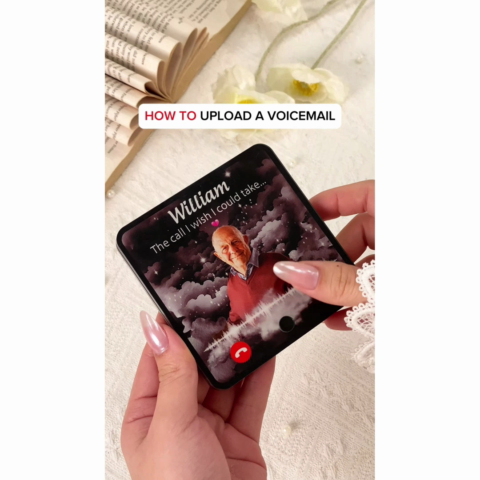 I Miss The Sound Of Your Voice Voicemail Recording Memo Memorial Keepsake Personalized Music Fridge Magnet