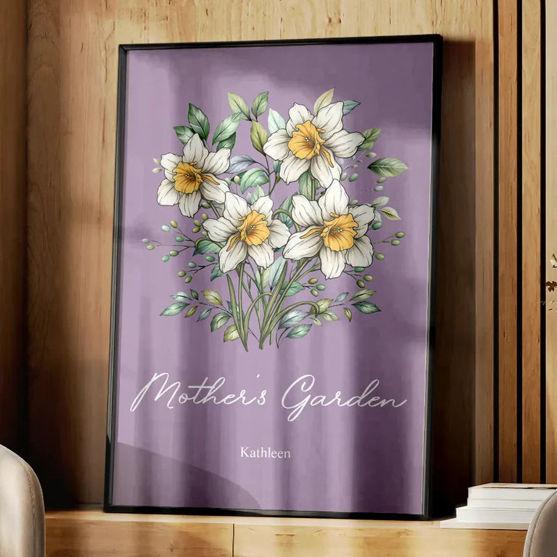A Bunch Of Flowers For Grandma And Mom - Personalized Poster