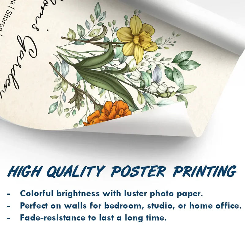 A Bunch Of Flowers For Grandma And Mom - Personalized Poster