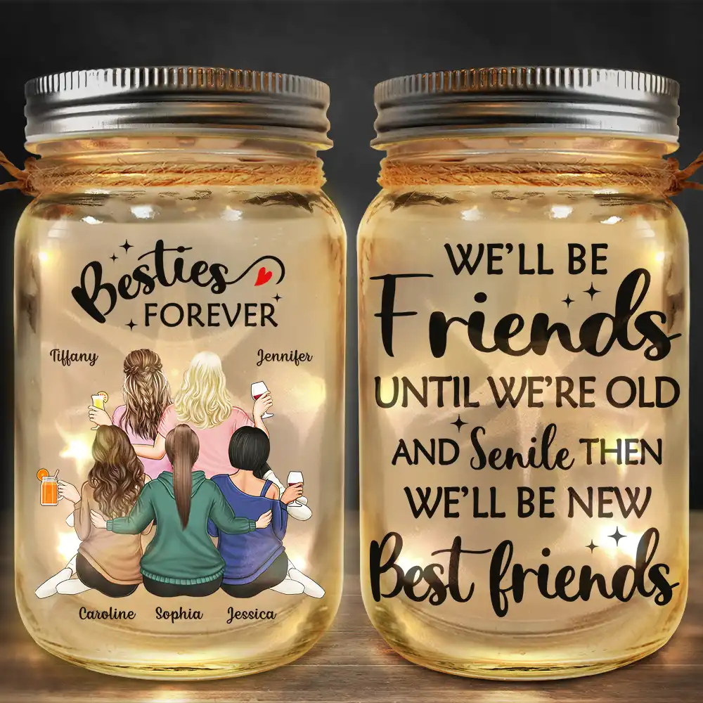 Our Memories Are Countless Our Friendship Is Endless - Personalized Mason Jar Light