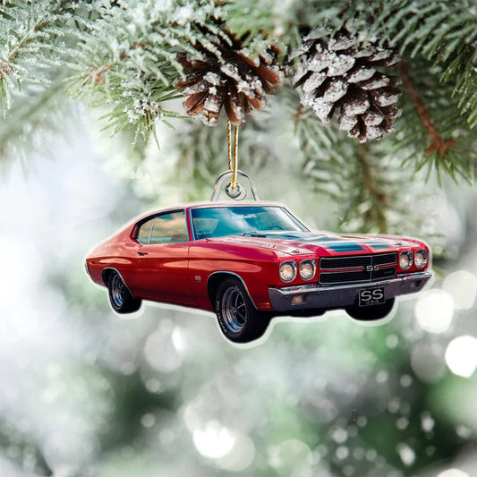 Custom Car Photo Christmas Acrylic Ornament