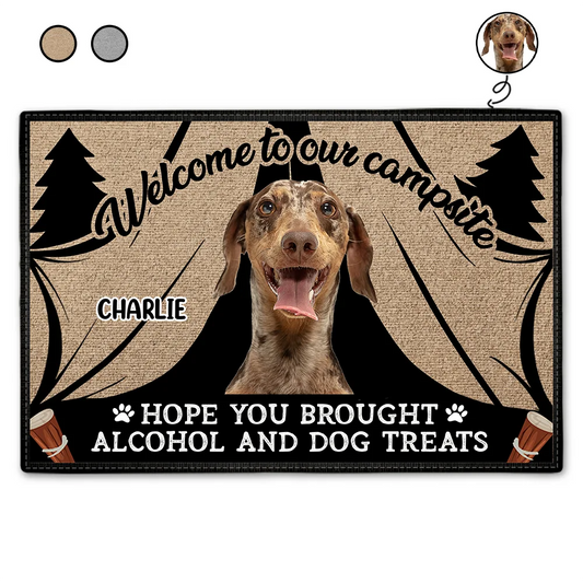 Custom Photo Hope You Brought Alcohol - Personalized Doormat