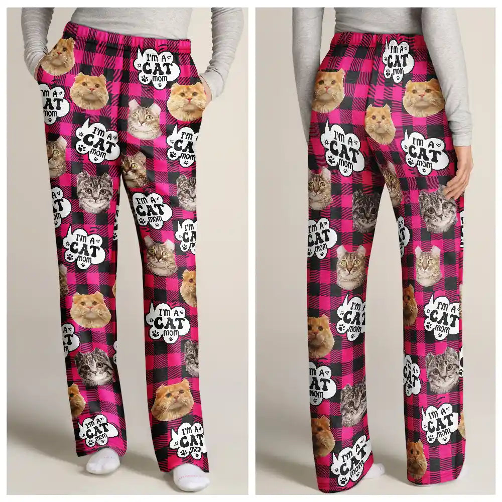 Custom Photo I'm A Cat Person - Personalized Pajama Pants