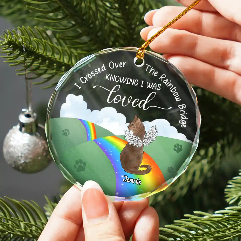 Over The Rainbow Bridge - Personalized Circle Acrylic Ornament