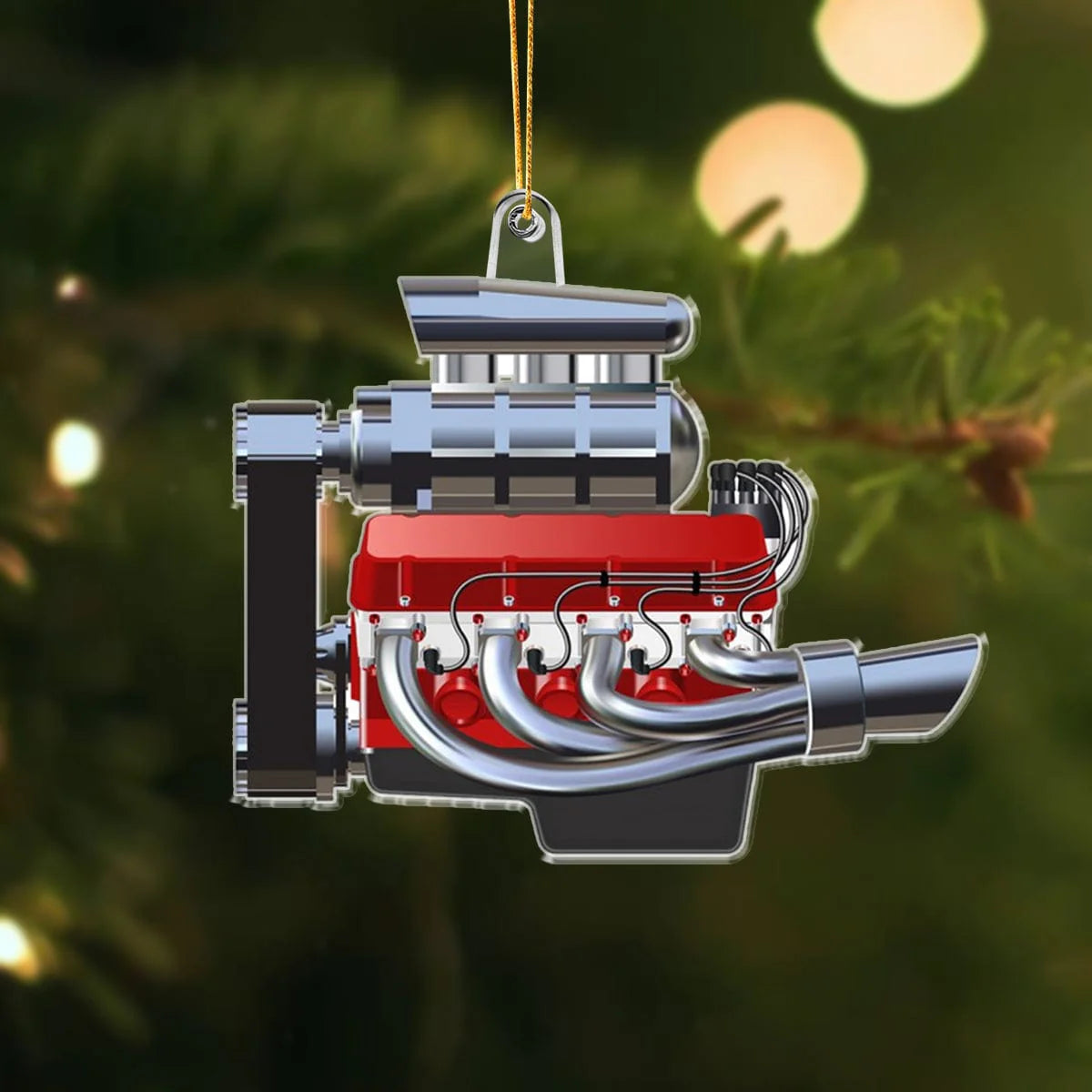 Custom Photo For Rad Rod Engine Build Lovers Acrylic Ornament