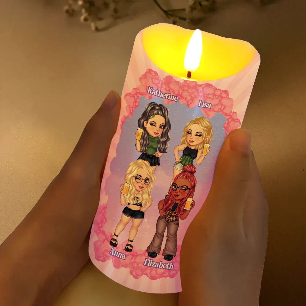 Right In The Throat Y2K Besties - Personalized Flameless LED Candle