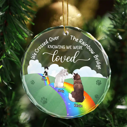 Over The Rainbow Bridge - Personalized Circle Acrylic Ornament