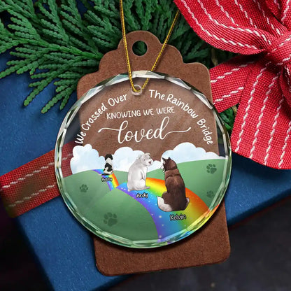 Over The Rainbow Bridge - Personalized Circle Acrylic Ornament