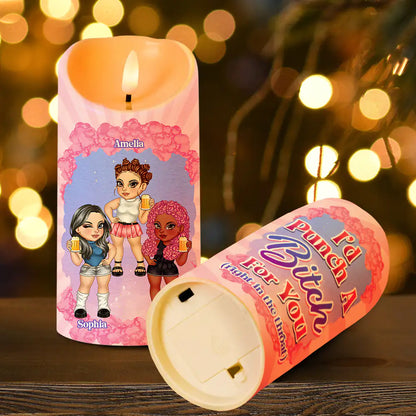 Right In The Throat Y2K Besties - Personalized Flameless LED Candle