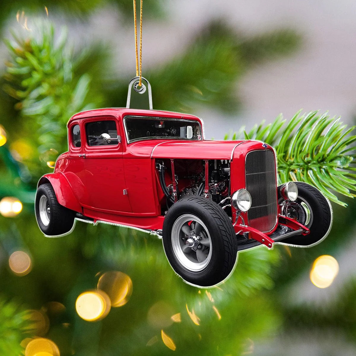 Custom Photo For Rad Rod Engine Build Lovers Acrylic Ornament