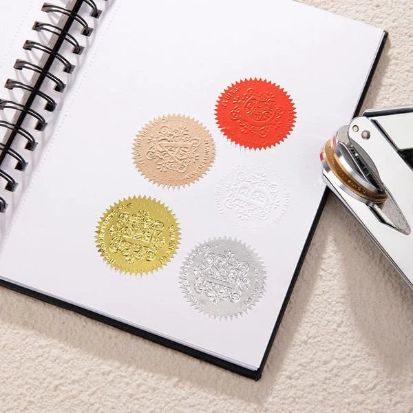 Personalised Gothic Monogram Book Hand Held Embosser Envelope Library Stamp with Initial and Text Birthday Gift for Bookworm Gothic Lover