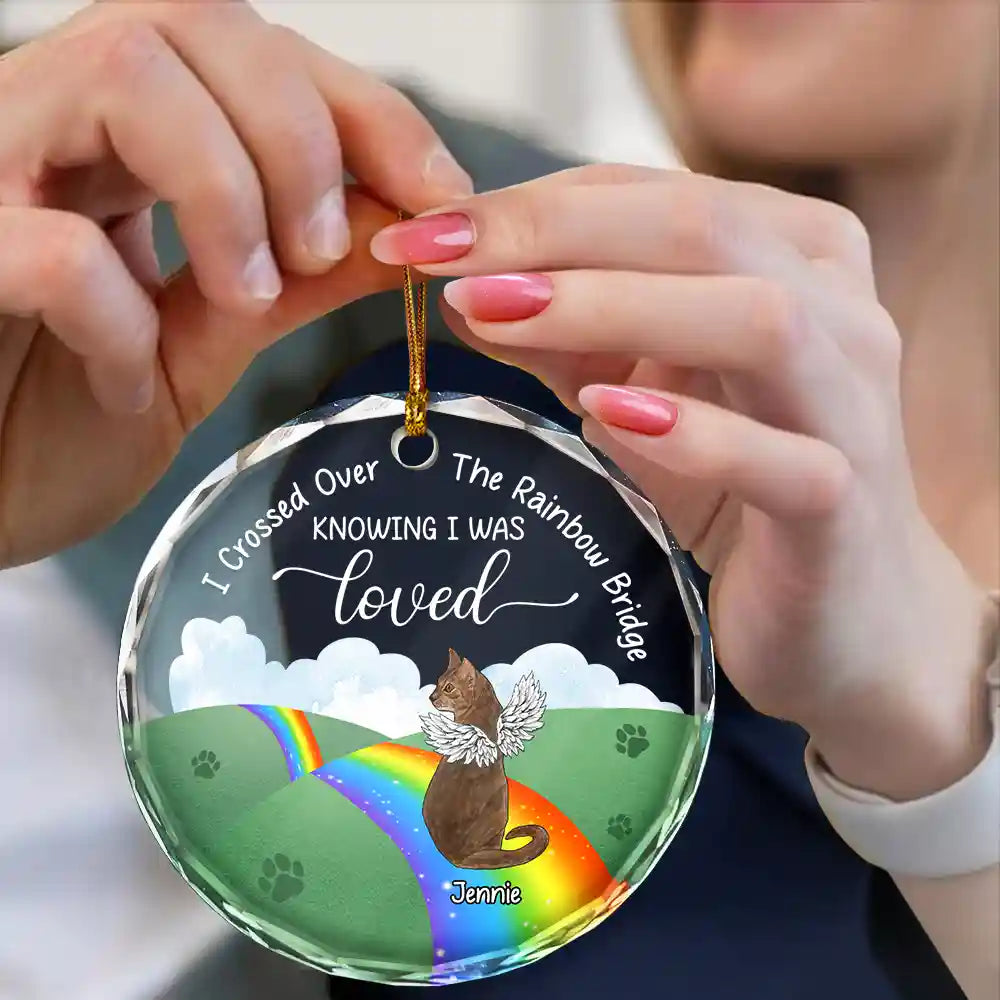 Over The Rainbow Bridge - Personalized Circle Acrylic Ornament