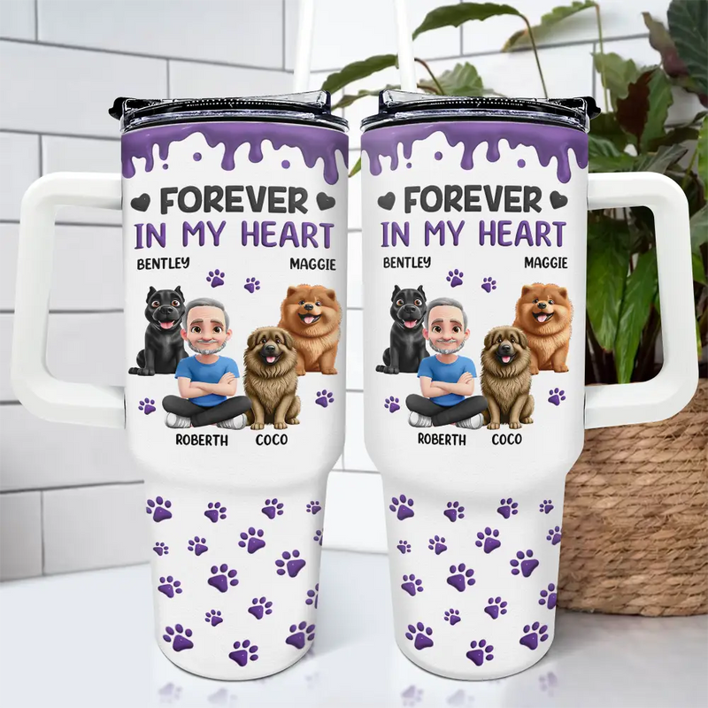 A Girl And Her Dog A Bond That Can't Be Broken - Personalized 40oz Tumbler With Straw