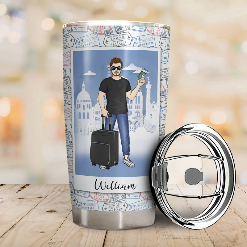 Just A Girl Boy Who Loves Traveling Cruising - Gift For Travel Lovers - Personalized Custom Tumbler